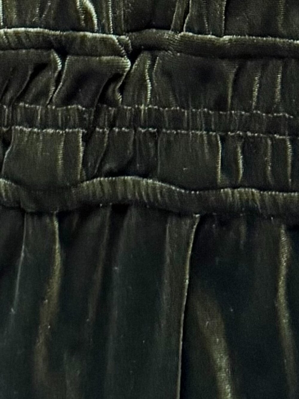 NWT Leslie Fay Olive Green Velvet Tiered Maxi Dress Plus Size 14 - Picture 5 of 7